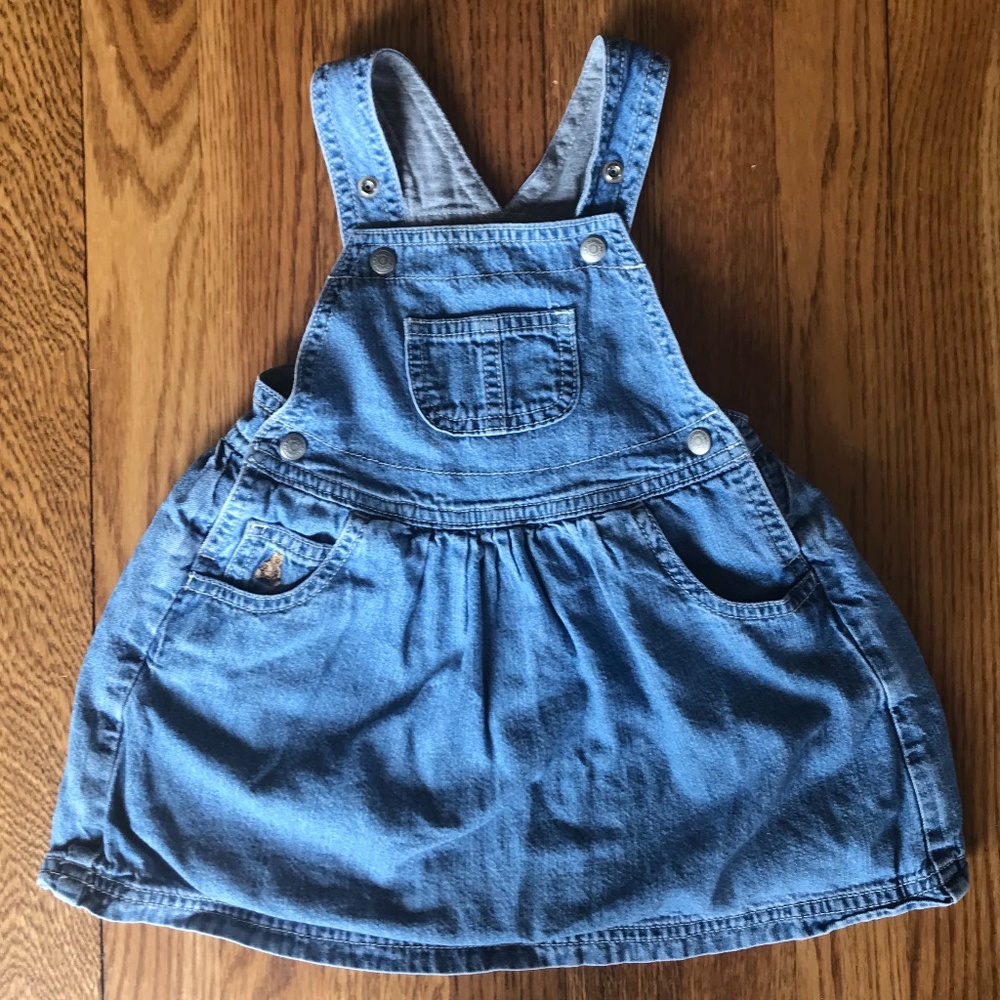Gap toddler overalls dress, size 12-18M